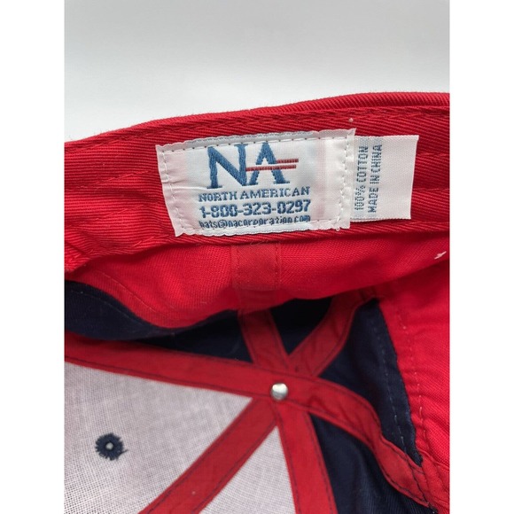 KOMATSU Trucker Hunting Hat Cap Embroidered Red White Blue Adjustable Strap - Picture 5 of 5